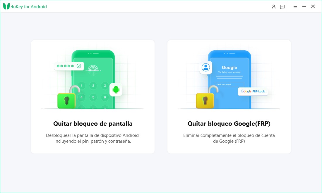 4ukey para android función desbloqueo pantalla