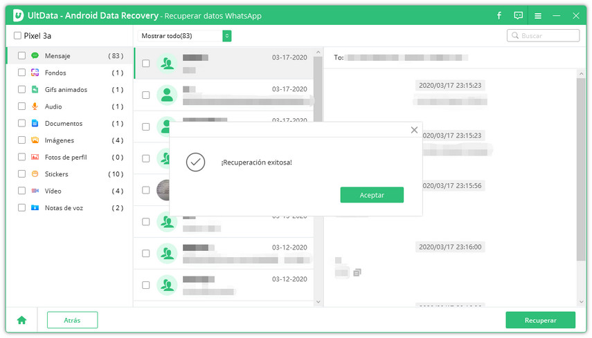 chats de whatsapp borrados se han recuperado