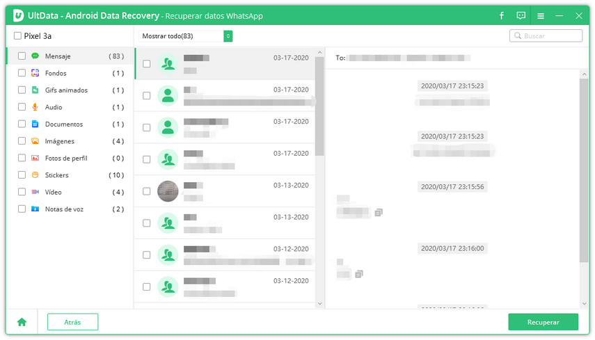 ultdata para android recuperar datos whatsapp