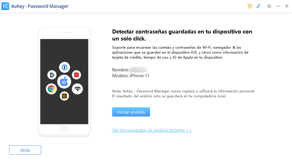 4ukey gestión de contraseñas ver clave paso 2