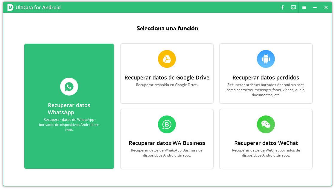 conecta celular a ultdata recuperador de datos android