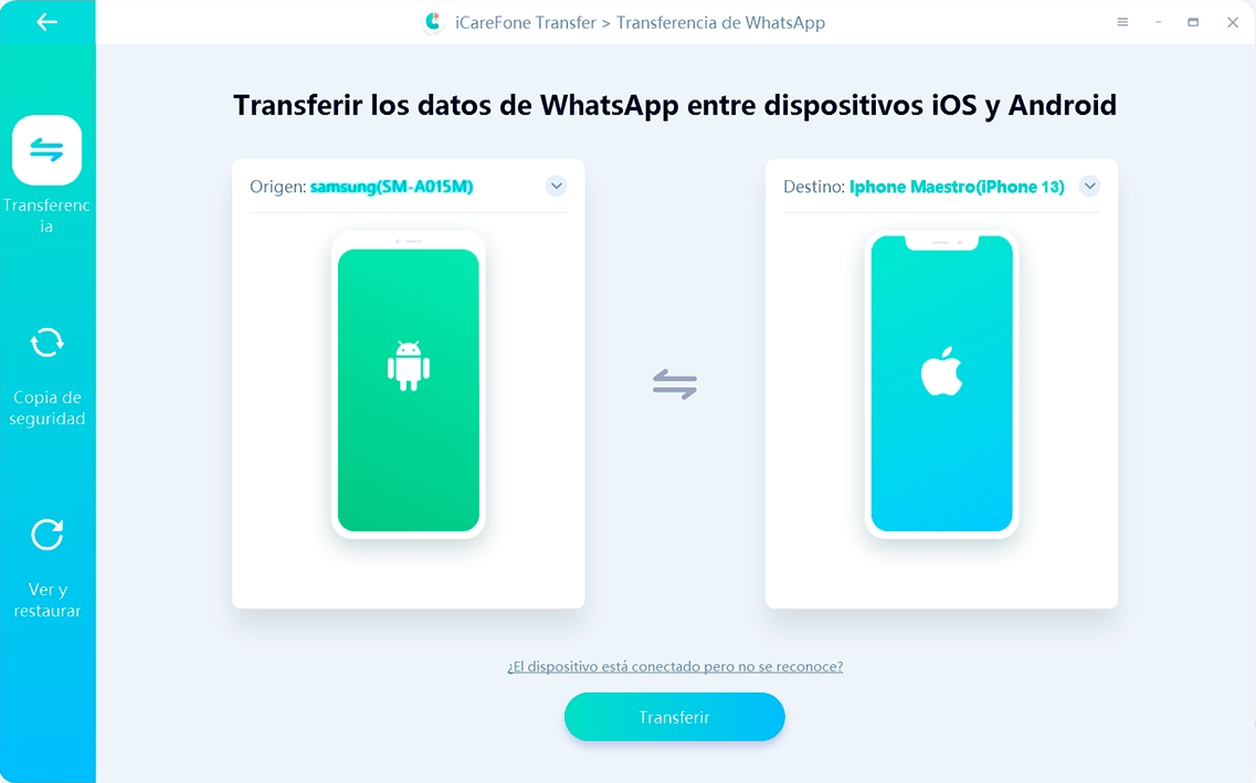 Tenorshare iCareFone descargado para WhatsApp transferencia - guía