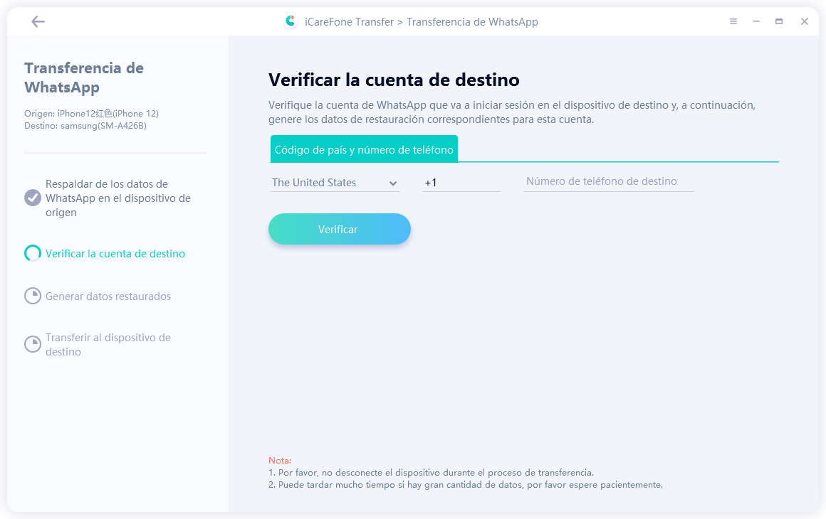 Tenorshare iCareFone descargado para WhatsApp transferencia - guía