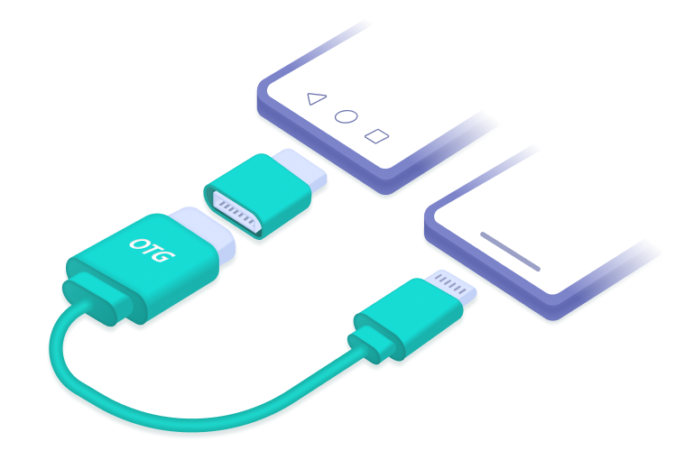 whatsapp transferencia- conectar cable otg